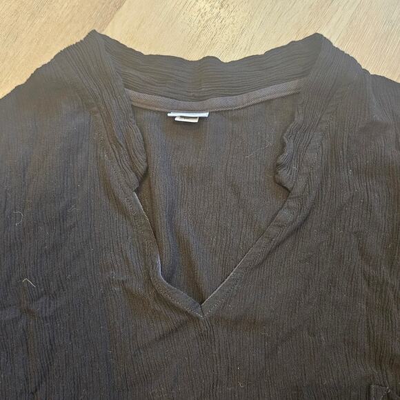 Artists & Revolutionaries Black Boxy V-Neck Long Sleeve One Size Minimalist - Picture 5 of 6